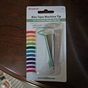 BRAND NEW SIMPLICITY 1/2" BIAS TAPE MACHINE TIP SINGLE FOLD TIP